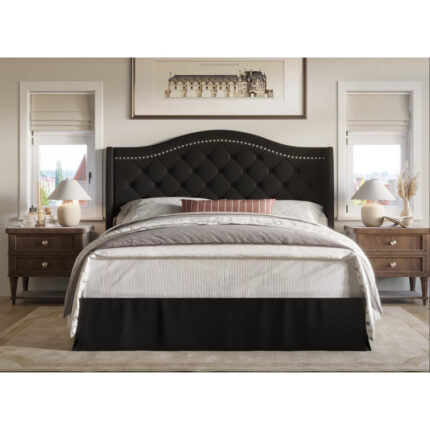 Upholstered Wingback Bed - Chic Decora