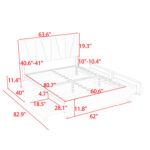 Upholstery Platform Bed with Four Drawers - Chic Decora