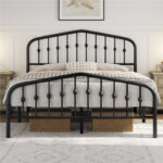 Valor Bed Frames Metal Platform Bed with Headboard - Chic Decora