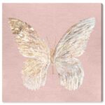 Vantassel ” Glam Animals Golden Butterfly Glimmer Blush Insects “ - Chic Decora