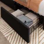 Vegan Leather Metal Platform Storage Bed - Chic Decora