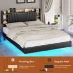 Vegan Leather Platform Storage Bed - Chic Decora