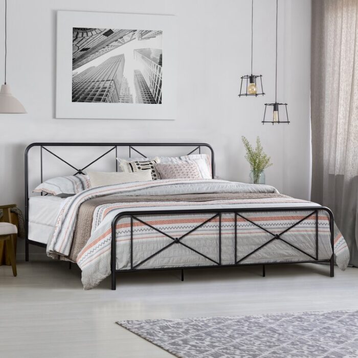 Verbana Metal Open-Frame Bed - Chic Decora