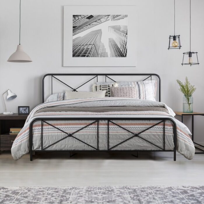 Verbana Metal Open-Frame Bed - Chic Decora