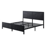 Vergilia Industrial Style Metal Platform Bed Frame with RGB LED Lights - Chic Decora