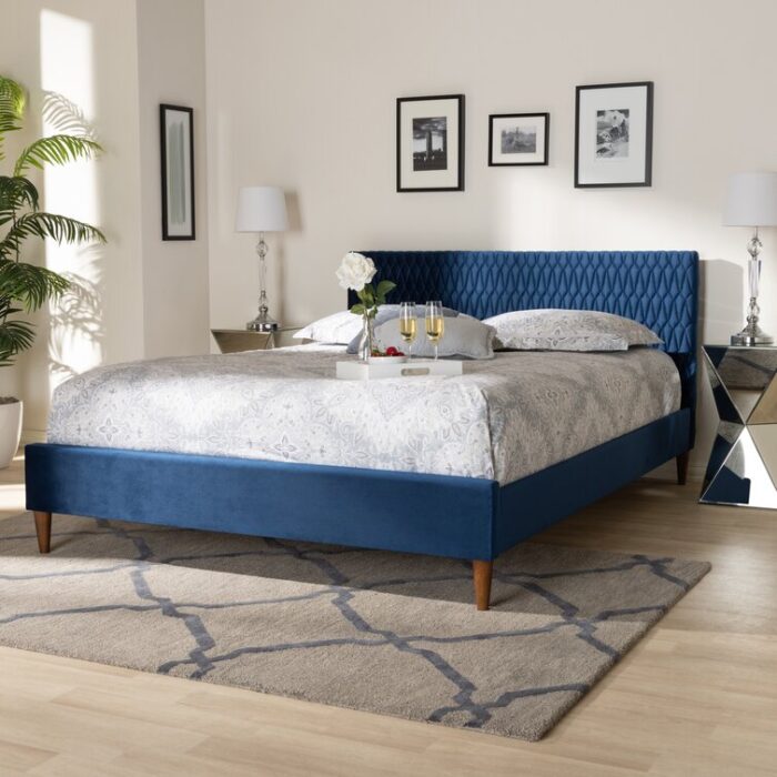 Vess Upholstered Platform Bed - Chic Decora