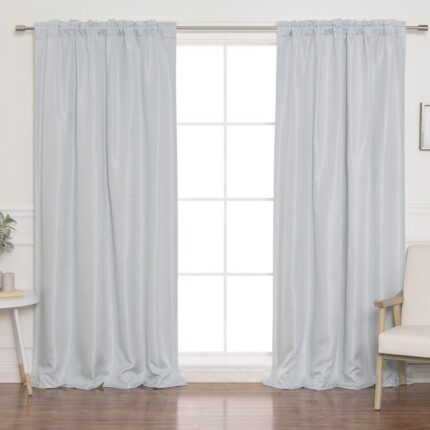 Vicenta Polyester Blackout Curtain Pair (Set of 2) - Chic Decora