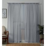 Vidal Synthetic Sheer Curtain Pair (Set of 2) - Chic Decora