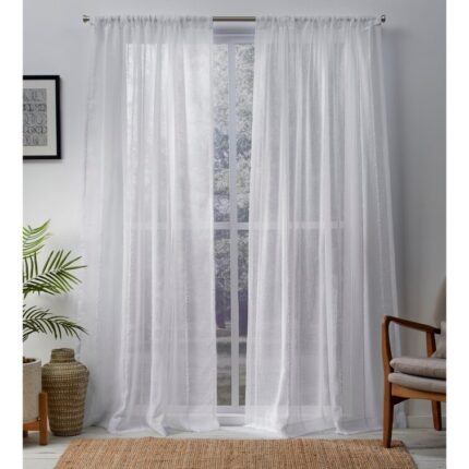 Weisberg Polyester Semi Sheer Curtain Pair (Set of 2) - Chic Decora