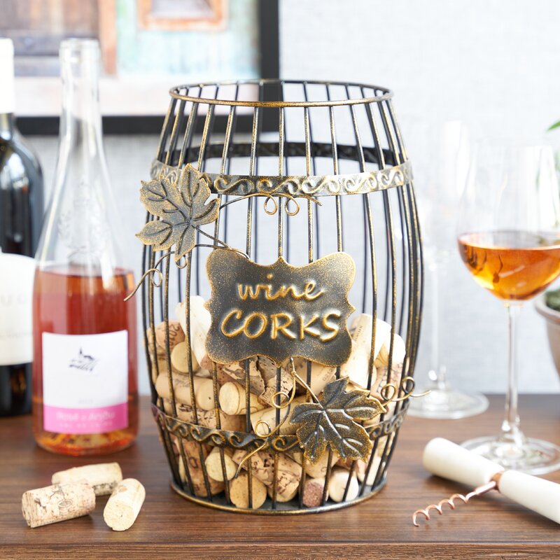 Vineyard Wine Barrel Cork Holder Display - Chic Decora