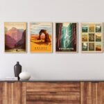 Vintage National Parks Wall Art 4 Piece Prints Canvas by Anderson Design Group - Chic Decora