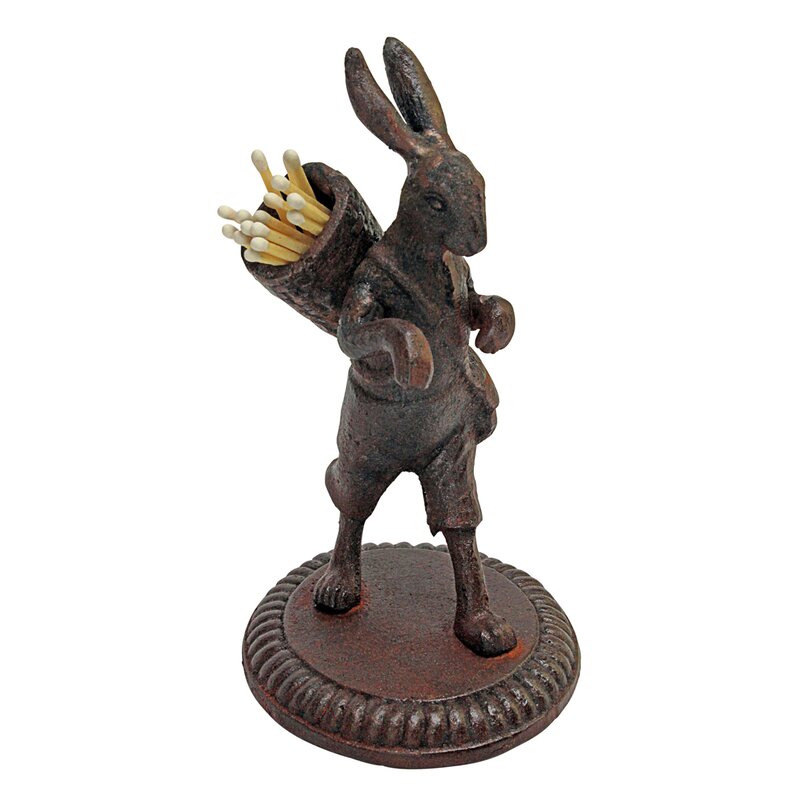 Wandering Rabbit Cast Iron Matchstick Figurine - Chic Decora