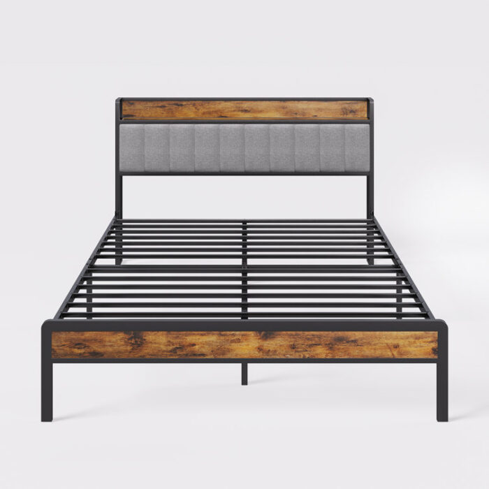 Warlo Metal Platform Bed - Chic Decora