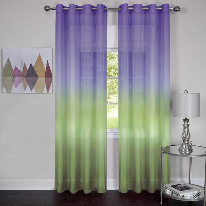 Wetherell Polyester Semi Sheer Curtain Pair (Set of 2) - Chic Decora