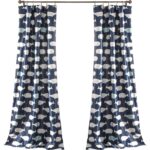 Whale Polyester Room Darkening Curtain Pair (Set of 2) - Chic Decora