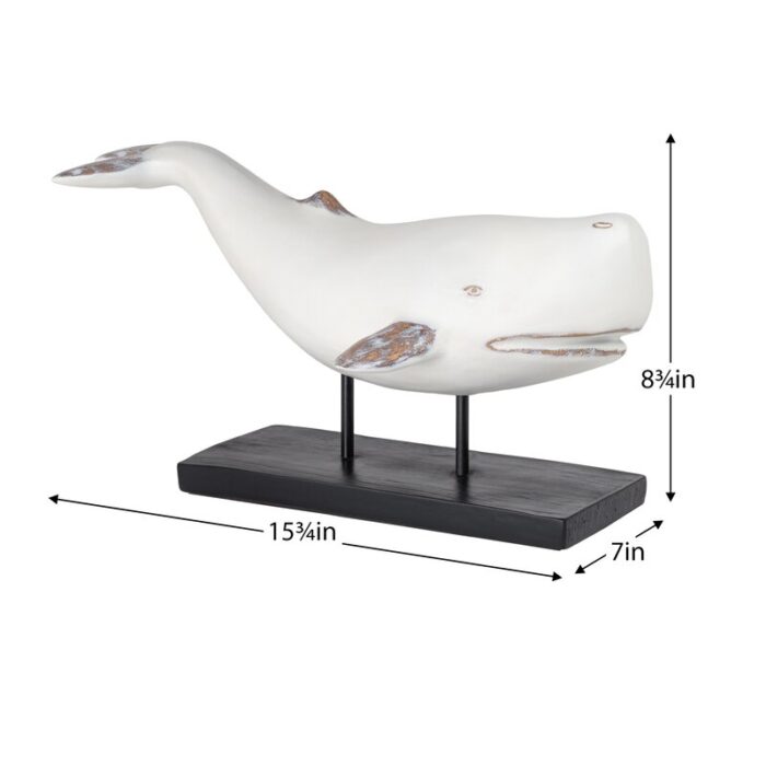 Whale Resin Decor Statue - Chic Decora