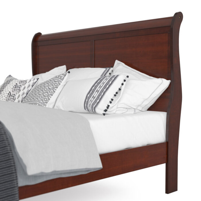 Wike Sleigh Bed - Chic Decora