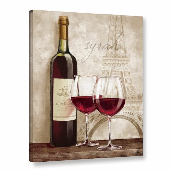 Wine in Paris IV by Janelle Penner Graphic Art on Canvas - Chic Decora