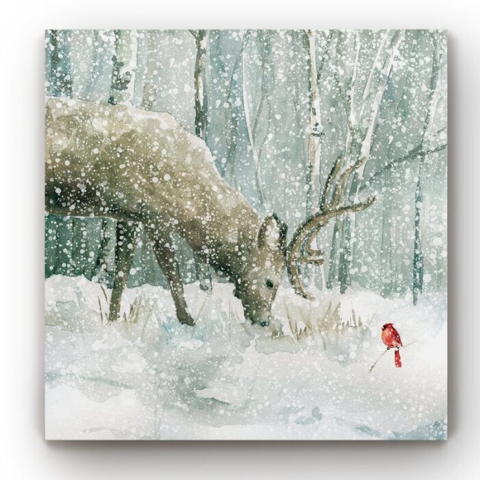 Winter Forest Friends – Wrapped Canvas Print - Chic Decora