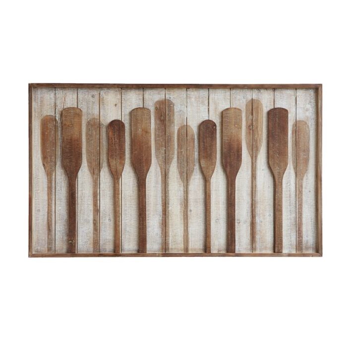 Wood Framed Wall DÃ©cor with Raised Paddles - Chic Decora