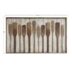 Wood Framed Wall DÃ©cor with Raised Paddles - Chic Decora