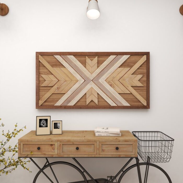 Wood Handmade Southwestern Geometric Home Wall Decor - Chic Decora