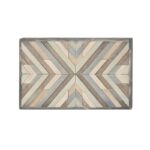 Wood Handmade Southwestern Inspired Arrow Panel Geometric Home Wall Decor with Blue Tones - Chic Decora