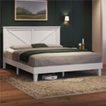 Wooden Bed Frame with Headboard - Chic Decora