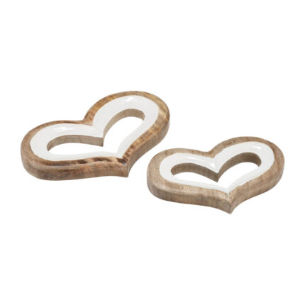 Wooden Heart Shaped Decor - Chic Decora