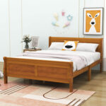 Wooden Platform Bed with Headboard and Footboard - Chic Decora