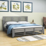 Wooden Platform Bed with Headboard and Slats Support - Chic Decora