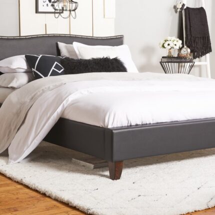 Wooler Vegan Leather Platform Bed - Chic Decora