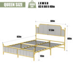 Xochitl Upholstered Metal Panel Bed - Chic Decora