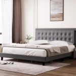 Yanay Upholstered Platform Bed - Chic Decora