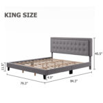 Yanay Upholstered Platform Bed - Chic Decora