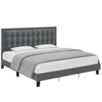 Yanay Upholstered Platform Bed - Chic Decora