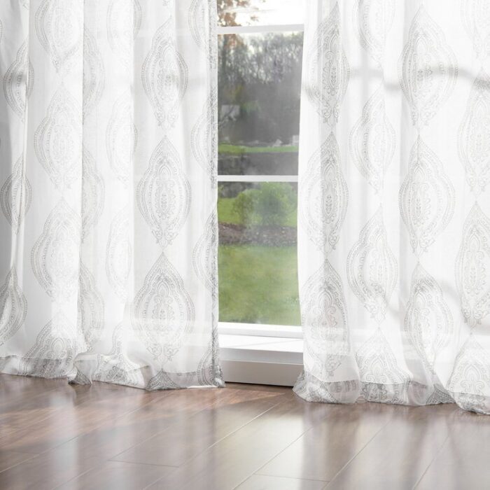 Yareli Polyester Sheer Curtain Pair (Set of 2) - Chic Decora