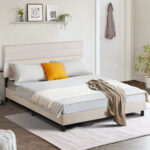 Yeudiel Upholstered Platform Bed - Chic Decora