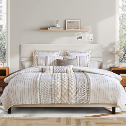 Yeudiel Upholstered Platform Bed - Chic Decora