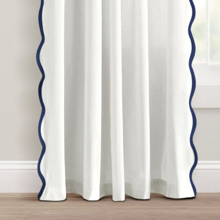 Yolonda Cotton Blend Semi Sheer Curtain Pair (Set of 2) - Chic Decora