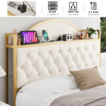 Yosvani Storage Bed (Drawers & Headboard), Velvet Upholstered Platform Bed Frame with ChargeStation - Chic Decora