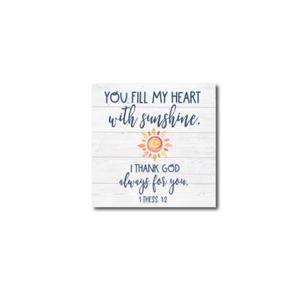 You Fill My Heart Coastal 5.5″ Wood Plaque - Chic Decora