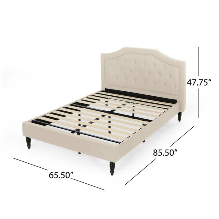 Yulita Upholstered Platform Bed - Chic Decora