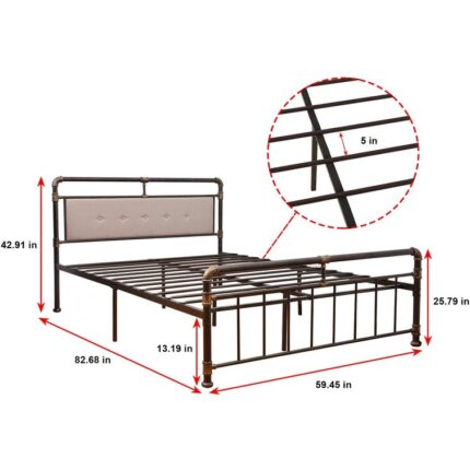 Zaha Metal Slat Bed - Chic Decora