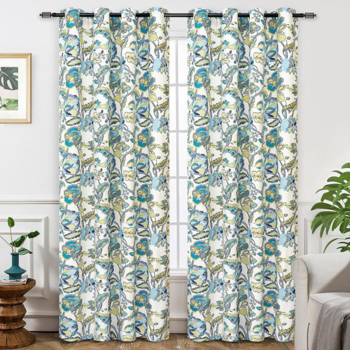 Zayas Polyester Room Darkening Curtain Pair (Set of 2) - Chic Decora