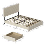 Zoje Upholstered Platform Storage Bed - Chic Decora