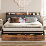 Zulema Upholstered Bookcase Storage Bed - Chic Decora