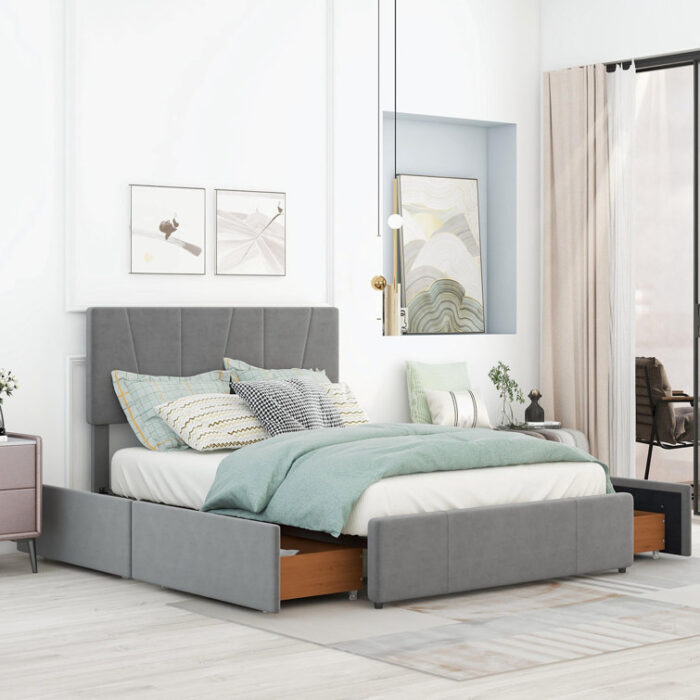 Zykeith Upholstered Platform Storage Bed - Chic Decora