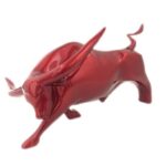 Lenu Red Bull Figurine / Sculpture - Chic Decora