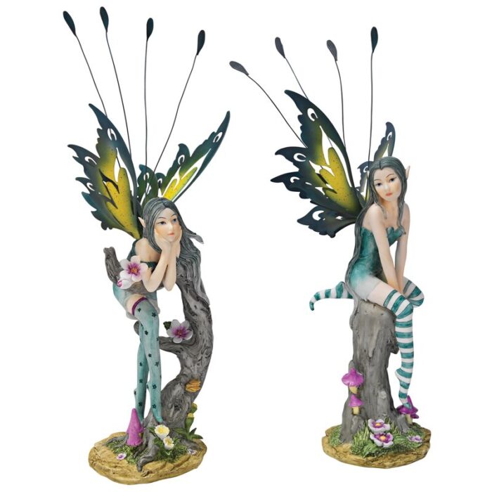 Lochloy House Fairy Twins Handmade Fantasy & Sci-Fi Figurines & Sculptures - Chic Decora